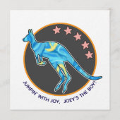 kangaroo einladung (Vorderseite)