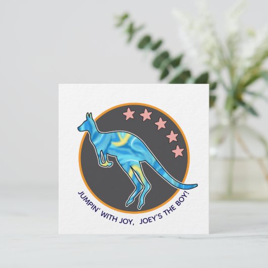 kangaroo einladung (Stehend Vorderseite)