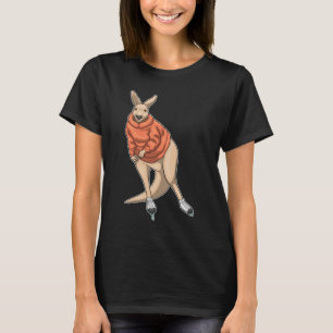 Kangaroo Eislaufen Eiskunstlauf T-Shirt