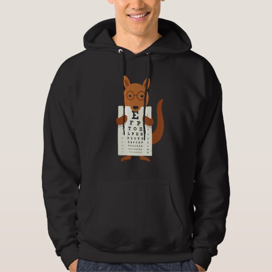 Kangaroo Eye Chart Snellen Chart Hoodie (Vorderseite)