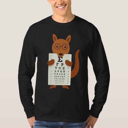 Kangaroo Eye Chart Snellen Chart T-Shirt (Vorderseite)