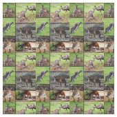 Kangaroo Foto Collage , Stoff (Muster)