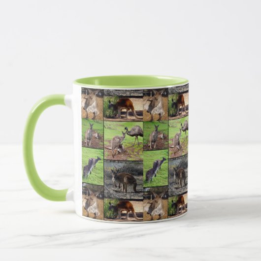 Kangaroo Foto Collage , Tasse (Links)