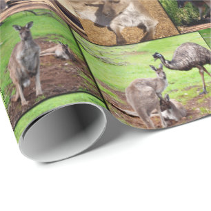 Kangaroo FotoCollage, Geschenkpapier