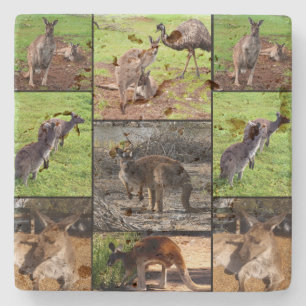 Kangaroo FotoCollage, Steinuntersetzer