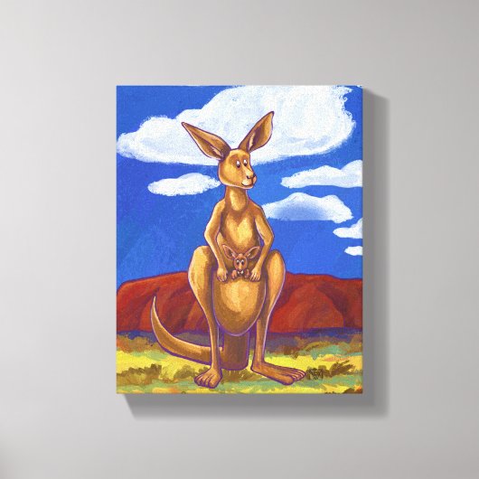 Kangaroo-Geschenke und Zubehör Leinwanddruck (Vorderseite)