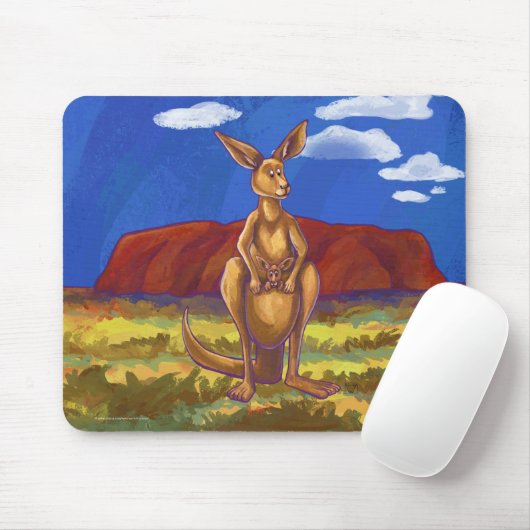 Kangaroo-Geschenke und Zubehör Mousepad (Mit Mouse)