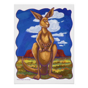 Kangaroo-Geschenke und Zubehör Poster