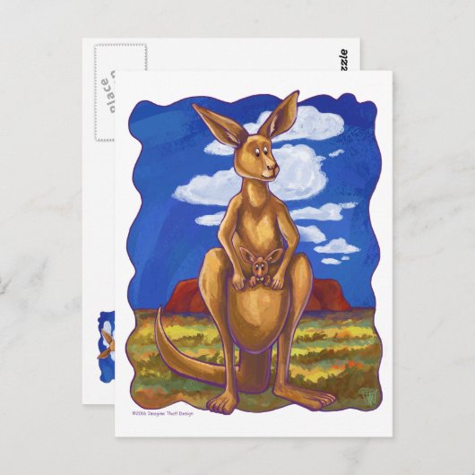 Kangaroo-Geschenke und Zubehör Postkarte (Vorne/Hinten)