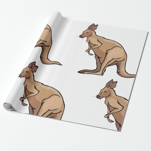 Kangaroo Geschenkpapier (Ungerollt)