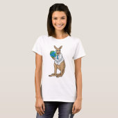 Kangaroo Geschichtslehrer Globe T-Shirt (Vorne ganz)