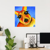 Kangaroo-Gesicht skurriler Kunst Poster (Heimbüro)