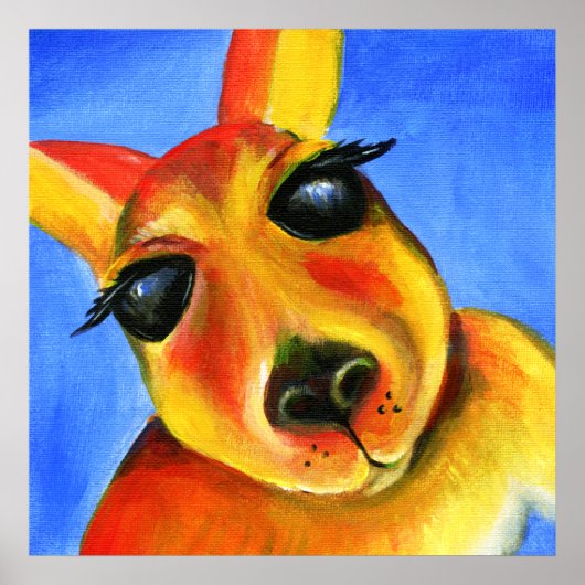 Kangaroo-Gesicht skurriler Kunst Poster (Vorne)