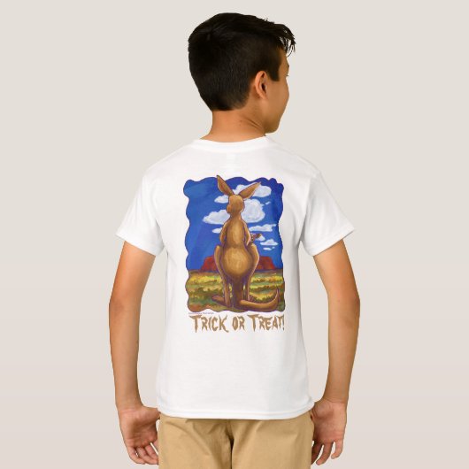 Kangaroo Halloween T - Shirt (Schwarz voll)