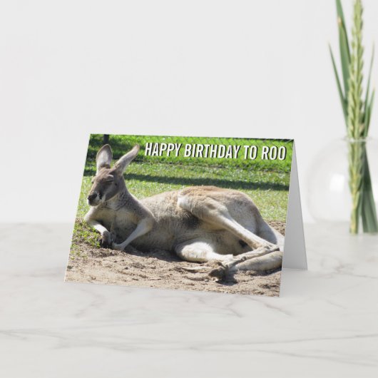 Kangaroo Happy Birthday to Roo Card Karte (Vorderseite)