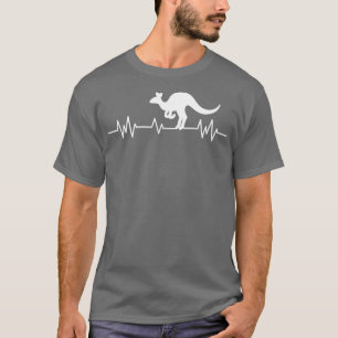 Kangaroo Heartbeat Australian Pulse Australia Fun T-Shirt