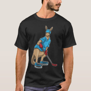 Kangaroo Ice Hockey Eishockeystick T-Shirt