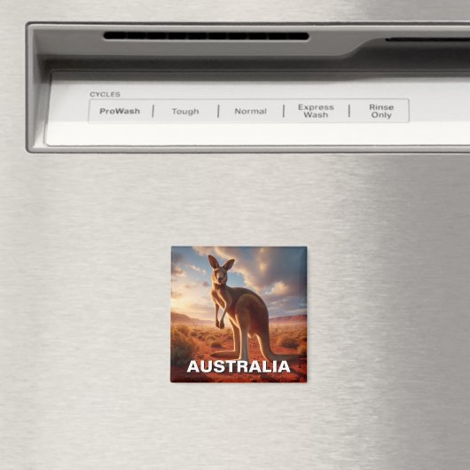 Kangaroo im Outback Australien Magnet (In Situ (Geschirrspüler))