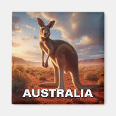 Kangaroo im Outback Australien Magnet (Vorne)