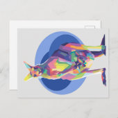 Kangaroo in Pop Art | Perfektes Geschenk Ankündigungspostkarte (Vorne/Hinten)