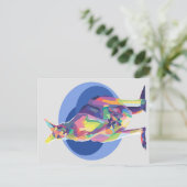 Kangaroo in Pop Art | Perfektes Geschenk Ankündigungspostkarte (Stehend Vorderseite)