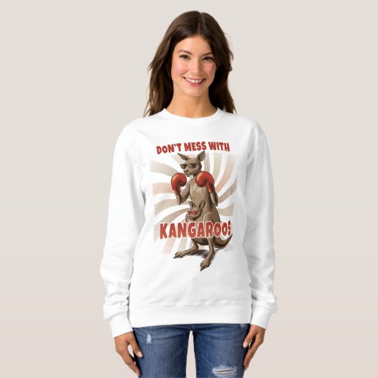 Kangaroo in Sunglasses - Aussie Attitude Graphic Sweatshirt (Vorne ganz)