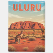 Kangaroo in Uluru Australien Magnet (Vorderseite)