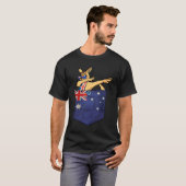 Kangaroo In Your Pocket Australia Flag Australia T-Shirt (Vorne ganz)