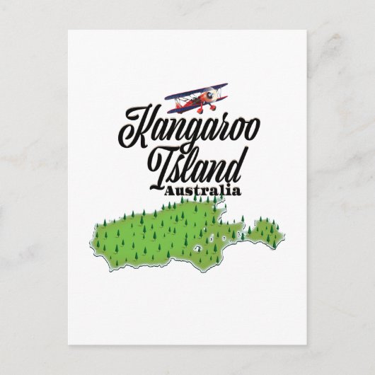 Kangaroo Island Australien Karte (Vorderseite)