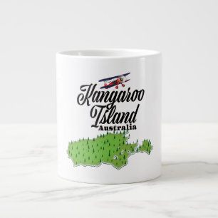 Kangaroo Island Australien Karte Jumbo-Tasse