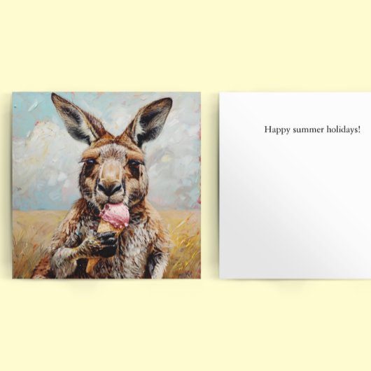 Kangaroo isst ein Eis Einladung