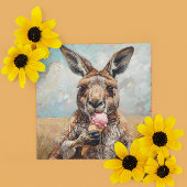 Kangaroo isst ein Eis Einladung