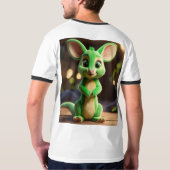 "Kangaroo Joyride: Spielerischer Kangaroo springt  T-Shirt (Schwarz voll)