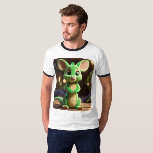 "Kangaroo Joyride: Spielerischer Kangaroo springt  T-Shirt (Vorne ganz)