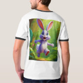 Kangaroo Joyride: Spielerischer Kangaroo springt ü T-Shirt (Schwarz voll)