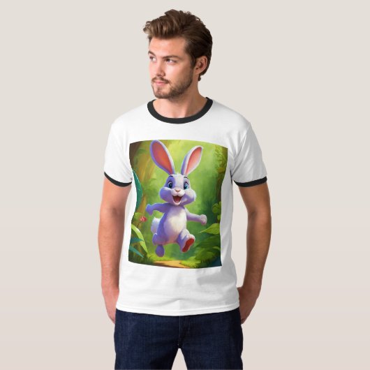 Kangaroo Joyride: Spielerischer Kangaroo springt ü T-Shirt (Vorne ganz)