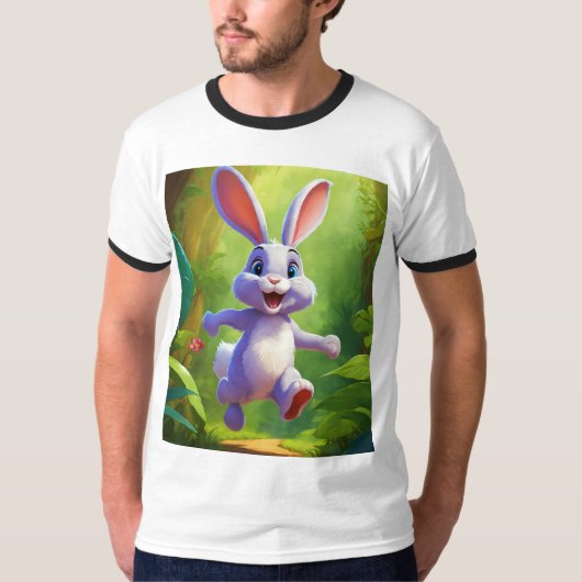 Kangaroo Joyride: Spielerischer Kangaroo springt ü T-Shirt (Vorderseite)
