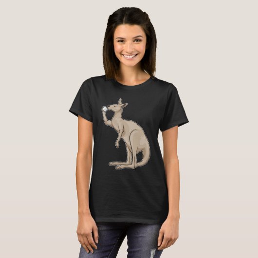 Kangaroo-Kaffee-Cup T-Shirt (Vorne ganz)