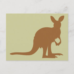 Kangaroo Kangaroos Australien Marsupial Art Animal Postkarte