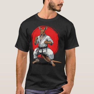 Kangaroo Karate Judo Japan Japanese Flag T-Shirt
