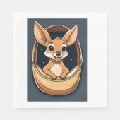 Kangaroo kid Napkin Serviette (Vorderseite)