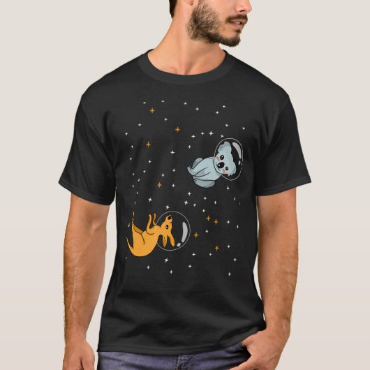 Kangaroo Koala Australien Astronaut Space T-Shirt (Vorderseite)