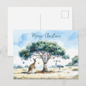 Kangaroo Koala und Emu Gumtree Weihnachtsbaumchen Postkarte (Vorne/Hinten)