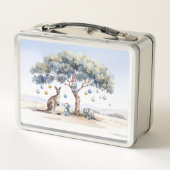Kangaroo Koalas Platypus Christmas Gumtree Baubles Metall Brotdose (Rückseite)