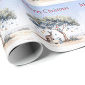 Kangaroo Koalas Platypus Weihnachten Gumtree Baubl Geschenkpapier (Rolleneckpunkt)