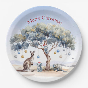 Kangaroo Koalas Platypus Weihnachten Gumtree Baubl Pappteller