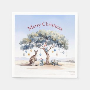 Kangaroo Koalas Platypus Weihnachten Gumtree Baubl Serviette