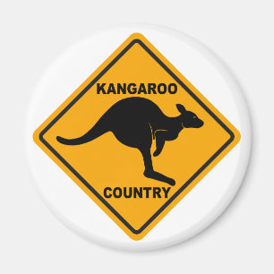Kangaroo Länderunterschrift Magnet