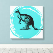 Kangaroo Leinwanddruck (Insitu (Holzboden))