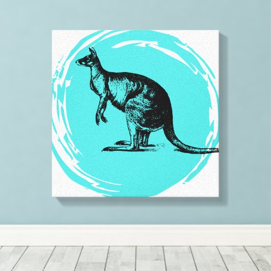Kangaroo Leinwanddruck (Insitu (Holzboden))